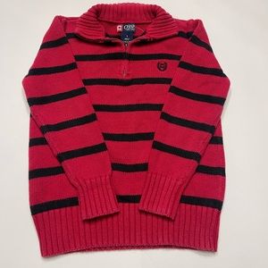 Boys Chaps Ralph Lauren Red and Black Sweater Size 7, Collar Sweater